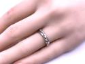 9ct White Gold Diamond Crossover Ring