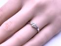 9ct White Gold Diamond Crossover Ring