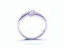 9ct White Gold Diamond Crossover Ring