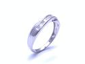 9ct White Gold Diamond Crossover Ring