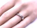 9ct White Gold Diamond Crossover Ring