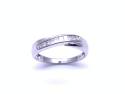 9ct White Gold Diamond Crossover Ring