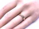 9ct Yellow Gold Diamond Crossover Ring