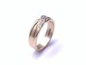9ct Yellow Gold Diamond Crossover Ring