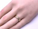 9ct Yellow Gold Diamond Crossover Ring