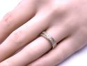 9ct Yellow Gold Diamond Crossover Ring