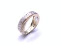 9ct Yellow Gold Diamond Crossover Ring