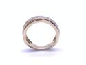 9ct Yellow Gold Diamond Crossover Ring