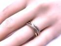 9ct Yellow Gold Diamond Crossover Ring