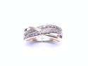 9ct Yellow Gold Diamond Crossover Ring
