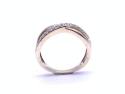 9ct Yellow Gold Diamond Crossover Ring
