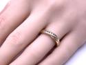 9ct Yellow Gold Diamond Crossover Ring
