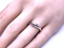 9ct White Gold Diamond Crossover Ring