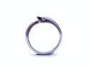 9ct White Gold Diamond Crossover Ring