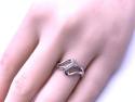 9ct White Gold Shaped Diamond Ring