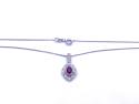 9ct Ruby & Diamond Pendant & Chain