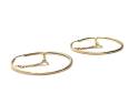 9ct Yellow Gold 'Heart' Sleeper Hoop Earrings 30mm