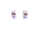 9ct Yellow & White Gold Half Hoop Earrings