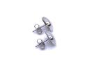 9ct White Gold Cushion Stud Earrings