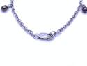9ct White Gold Black Cultured Pearl Bracelet