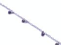 9ct White Gold Black Cultured Pearl Bracelet