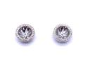 9ct White Gold Pearl & Diamond Earrings 0.51ct