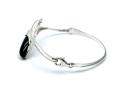 Whitby Jet Fancy Crossover Bangle