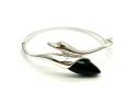 Whitby Jet Fancy Crossover Bangle
