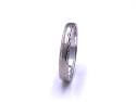 18ct White Gold Patterned Wedding Ring