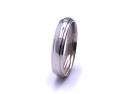 9ct Patterned Diamond Wedding Ring 4mm