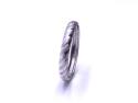 9ct White Gold Patterned Wedding Ring
