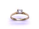 18ct Yellow Gold Diamond Solitaire Ring