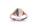 9ct Yellow Gold Patterned Signet Ring