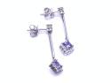 18ct Tanzanite & Diamond Drop Earrings