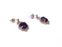 9ct Yellow Gold Garnet Stud Earrings