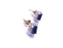 9ct Sapphire & Diamond Stud Earrings