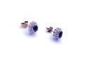 9ct Sapphire & Diamond Stud Earrings