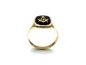 9ct Masonic Onyx Signet Ring
