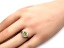 9ct Yellow Gold Peridot & Diamond Ring