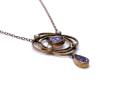 An Old Amethyst & Pearl Necklet 16 Inch