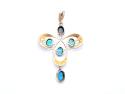An Old Turquoise & Pearl Pendant