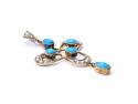 An Old Turquoise & Pearl Pendant