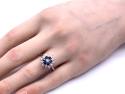 18ct Sapphire & Diamond Cluster Ring