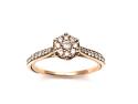 9ct Two Colour Diamond Cluster Ring