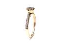 9ct Two Colour Diamond Cluster Ring