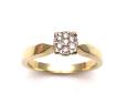 9ct Yellow Gold Diamond Cluster Ring