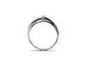 9ct White Gold Diamond Wave Ring