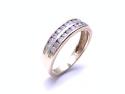 9ct Double Row Diamond Eternity Ring