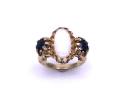 9ct Yellow Gold Opal & Sapphire Ring