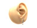 9ct White Gold Pearl & Diamond Drop Earrings